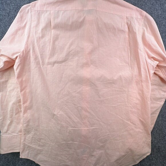 Polo Ralph Lauren Long Sleeve Classic Fit 16 34/35 Orange Check Button Up Shirt - Picture 10 of 10